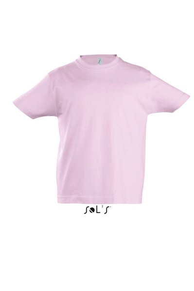 SOL'S IMPERIAL KIDS' - T-SHIRT ΜΕ ΣΤΡΟΓΓΥΛΌ ΛΑΙΜΌ - Medium Pink / 2 years