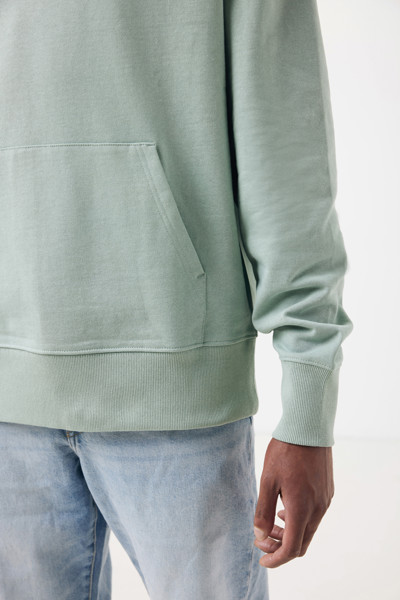 Mikina s kapucí Iqoniq Yoho relaxed fit z recykl. bavlny - Iceberg Green / XL