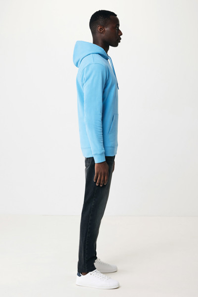 Sweat à capuche en coton recyclé Iqoniq Jasper - Tranquil Blue / XL