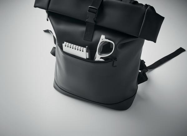 Sac à dos enroulable en PU Bai Roll - Noir