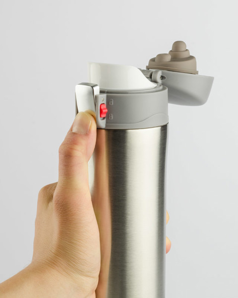Travel mug LOCK 440 ml - silver