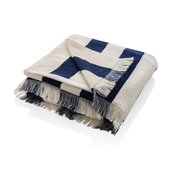 Serviette de plage Ukiyo Yukari AWARE™ Made in Europe - Bleu Marine