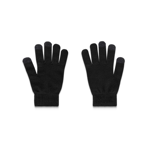 BURROW. Gloves made from recycled polyester (100% rPET), with touch tips - Black