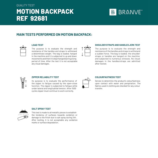 MOTION BACKPACK. Batoh z materiálu 600D a polypropylenu - Světle Šedá