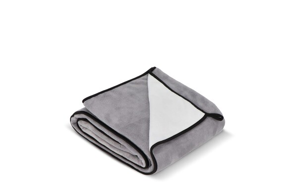 Couverture en polaire corail thermocollée 120 x 150 cm (500 g/m²) sublimation - Gris