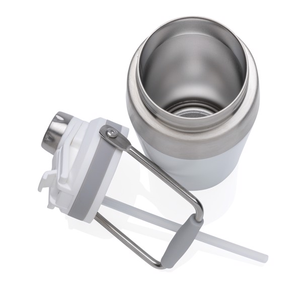Xd Collection bottle, dual lid, 500ml, vacuum insulated - White