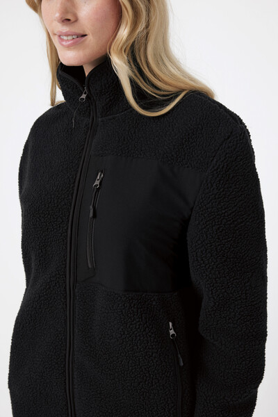 IQONIQ Diran recycled polyester pile fleece jacket - Black / XXS