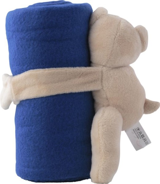 Urso de pelúcia com cobertor de lã Owen - Black