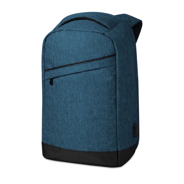 2 tone backpack incl USB plug Berlin - Blue