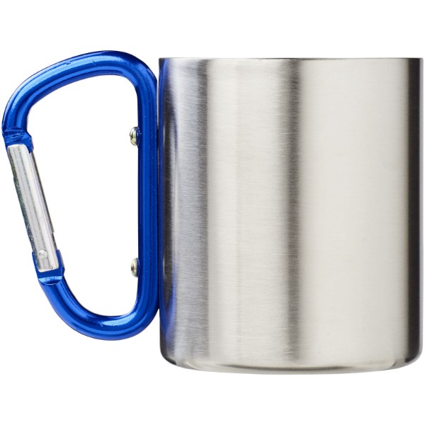 Mug isolant Alpes avec mousqueton 200ml - Bleu