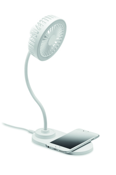 Desktop charger fan with light Viento