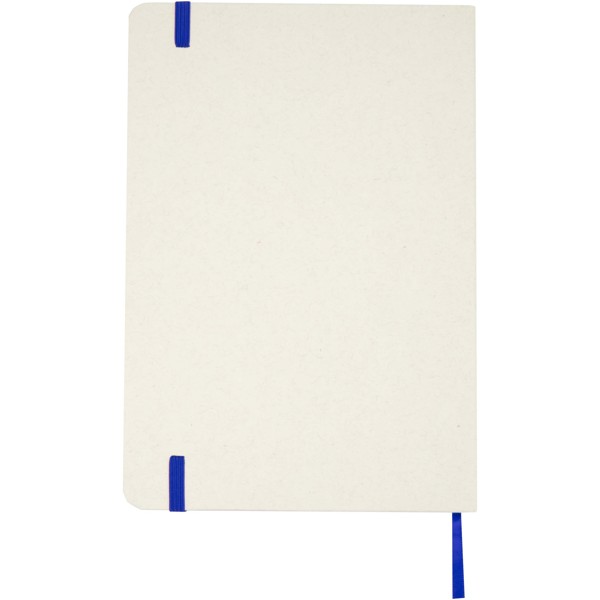 Carnet A5 recyclé Bass ligné à couverture rigide - Bleu royal
