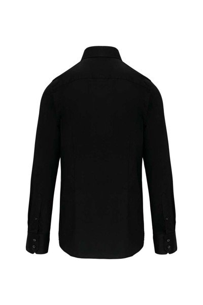 Long-Sleeved Cotton/Elastane Shirt - Black / M