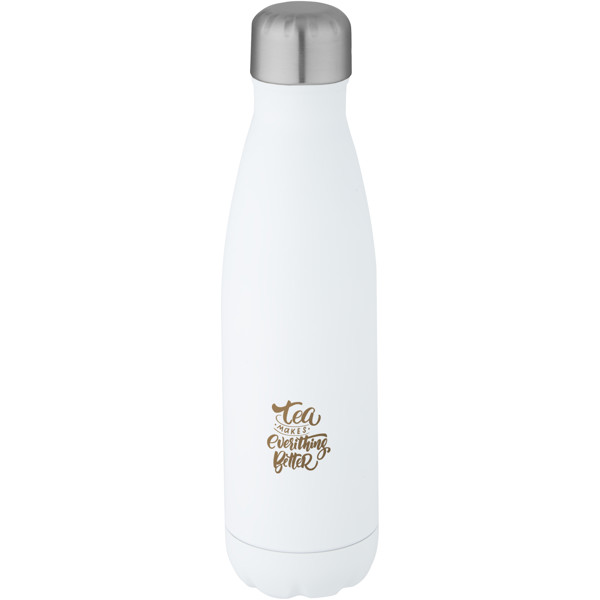 Bouteille isotherme sous vide Cove de 500 ml en cuivre et acier inoxydable recyclé certifié RCS - Blanc