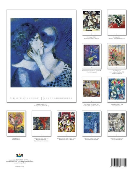 Nástenný Kalendár Marc Chagall 2027