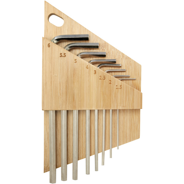 Allen bamboo hex key tool set