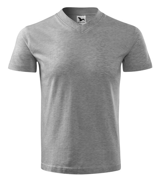 Tričko Unisex Malfini® V-Neck - Tmavosivý Melír / 2XL