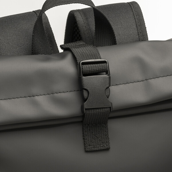 Pu Laptop Backpack (15). - Black