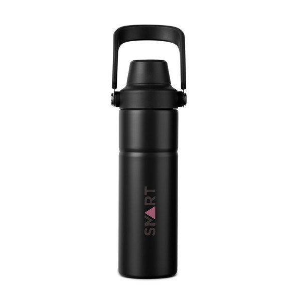 VINGA Baltimore trek RCS fľaša z rec. Nerez. ocele 600 ml - Čierna