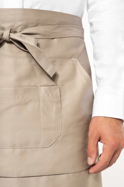 Polycotton Long Apron - White