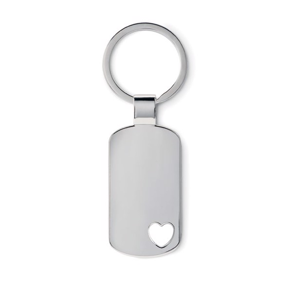 Corazon metal key ring, heart detail, 29x50 mm