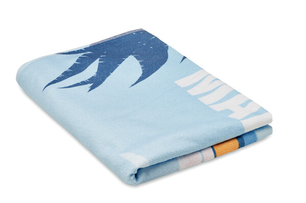 Full colour beach towel in 300/350gsm polycotton - 70x140cm / Individual polybag / 350gsm