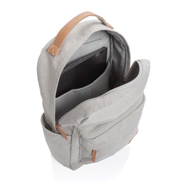 Impact AWARE backpack, recycled canvas, 14 inch - Grey