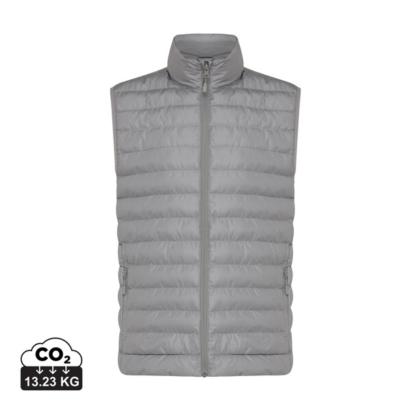 Bodywarmer homme en polyester recyclé IQONIQ Meru - Gris Argent / M