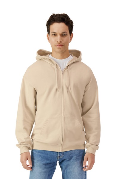 Softstyle™ Midweight Fleece Adult Full Zip Hooded Sweatshirt - RS Sport Grey / XL