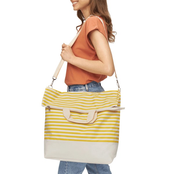 Strandtasche Juist - Beige / Gelb