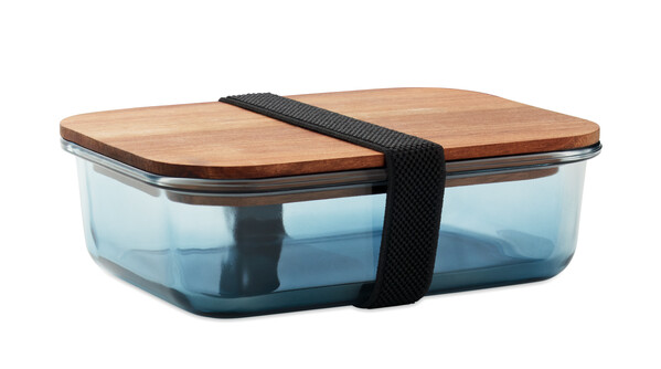 Szklany lunchbox 800ml Vitrio Lunch - Przezroczysty niebieski