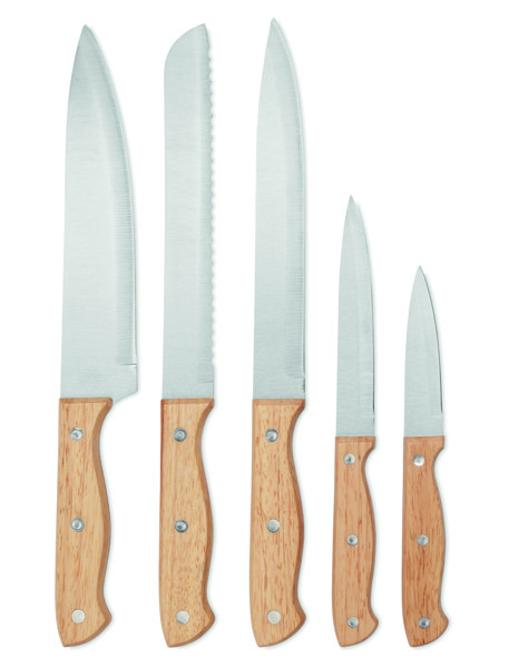 Set de 5 couteaux dans socle Gourmet
