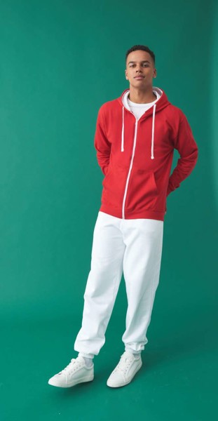 Varsity Zoodie - Heather Grey / French Navy / L