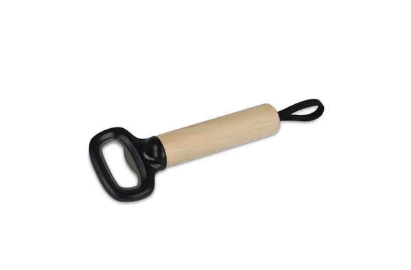 Black bottle opener wooden handle