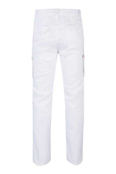 Calças de Trabalho Elásticas com Multi-bolsos - Branco 