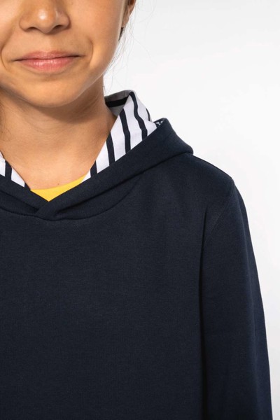 Unisex dječja majica s kapuljačom s kontrastnim uzorkom - 8-10 years