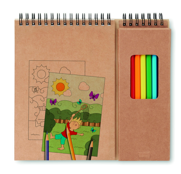 Set za barvanje Colopad, 24 strani, 8 svinčnikov
