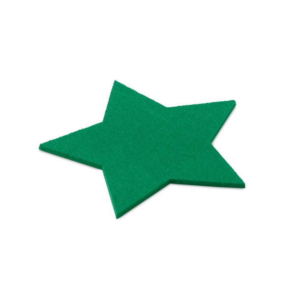 Set podstavkov Starguard RPET, oblika zvezde - Zelena