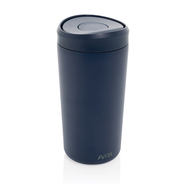 Mug 400ml en acier recyclé RCS Avira Alix - Bleu Marine