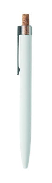 Recycled aluminium pen Bergamo + - White