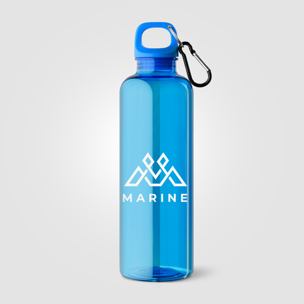 Doli rPET Carabiner Clip Screw-Top Bike Bottle – 740 ml - Marine Blue / 4 Color inkjet
