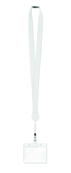Lanyard con badge estraibile Zip Lanyard - Bianco