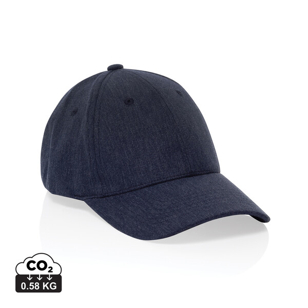 Casquette 6 panneaux 200gr chiné et recyclé AWARE™ Milo - Bleu Marine