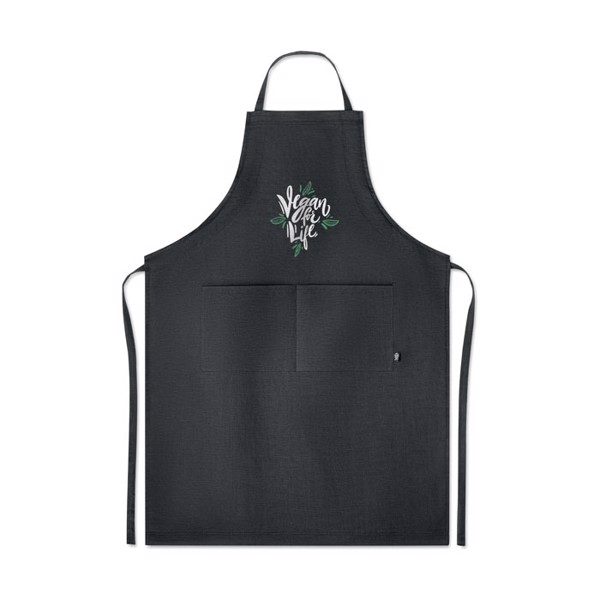 Tablier de cuisine en chanvre Naima Apron - Noir