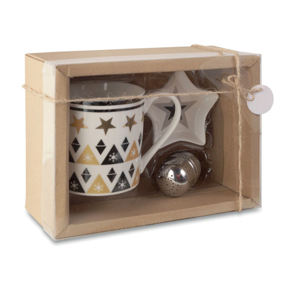 Mug mini plate filter in box Unique