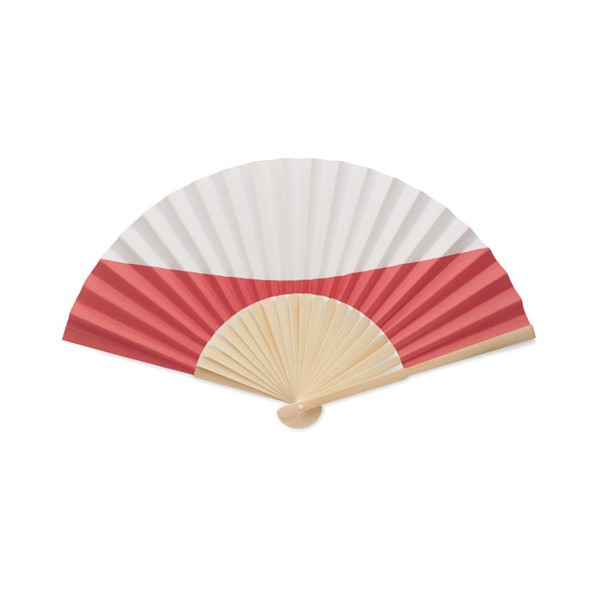 Manual fan flag design Funfan - White