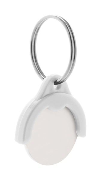 Trolley Coin Keyring Token - White