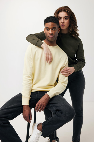 Lehká mikina Iqoniq Etosha z recykl. bavlny - Cream Yellow / XS
