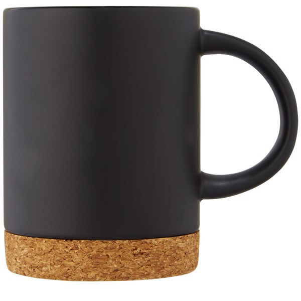 Neiva 425 ml ceramic mug with cork base - Black