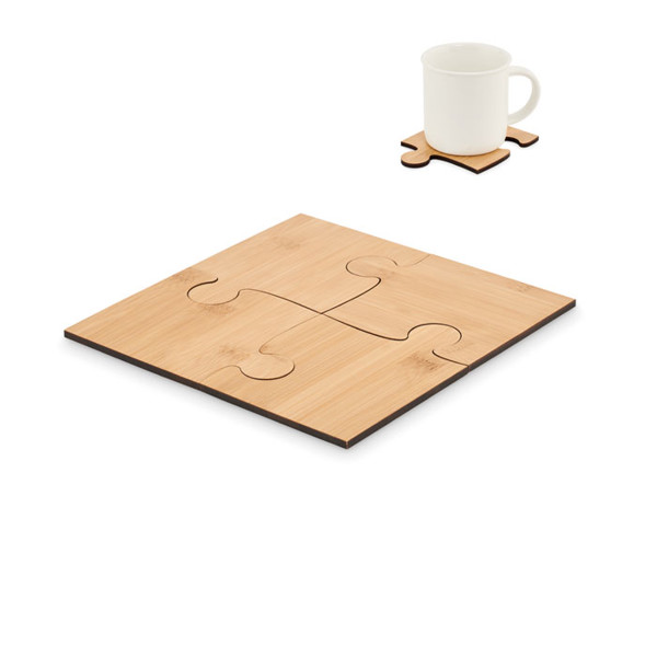 Lot de 4 sous-verres puzzle Lepy